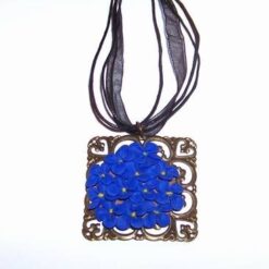 Pandantiv Fimo pe siret negru