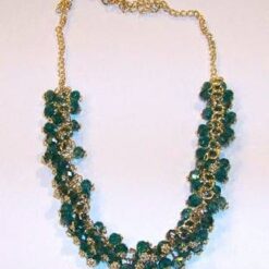 Colier placat cu cristale albastre