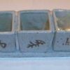 Set de trei vase pe suport, din ceramica