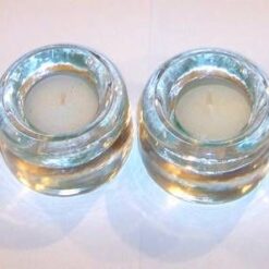 Set de doi suporti pentru lumanari tip pastila