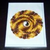 Tablou Feng Shui cu Yin-Yang si Floarea Vietii maro