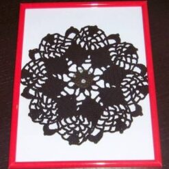 Tablou Feng Shui cu Floarea Vietii aurie si neagra