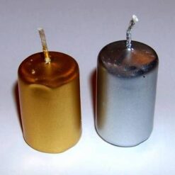 Set de doua lumanari - aurie si argintie