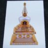 Card Feng Shui cu Stupa cu cele 8 usi ale abundentei