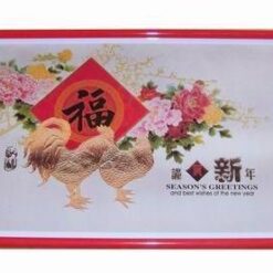 Tablou Feng Shui cu familie, bujori si ideograma norocului