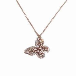 Pandantiv placat cu aur si strasuri - Fluturele eliberarii