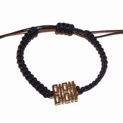 Bratara reglabila cu Simbolul Dublei Fericiri placat cu aur