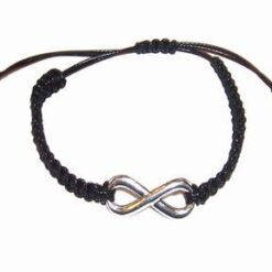 Bratara reglabila cu cifra 8, placata cu argint