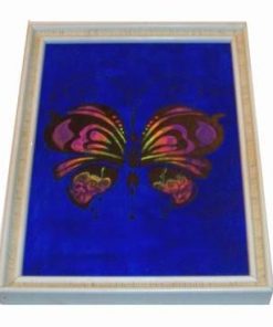 Tablou cu Fluturele Eliberarii pe fundal albastru