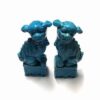 Caini Fu din ceramica albastra - unicat