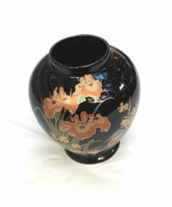 Vaza Feng Shui cu florile fericirii, din cobalt