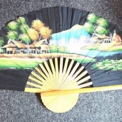 Evantai Feng Shui din bambus si panza - case si apa