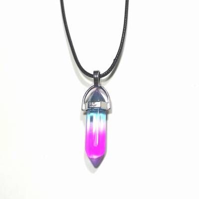 Aura Crystal - cristal magic - pandantiv pe siret negru