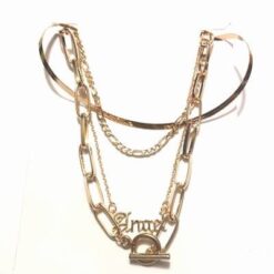 Set Fashion compus din 4 lanturi-coliere placate cu aur