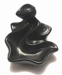 Suport negru din ceramica pentru betisoare parfumate