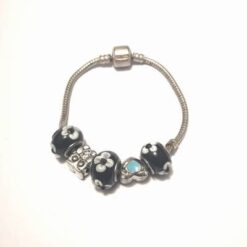 Bratara vintage tip Pandora cu bufnita si inima