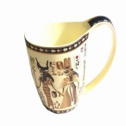 Cana de ceai / cafea din ceramica, cu motive egiptene