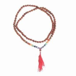 Colier Mala cu Rudraksha si cristalele celor 7 chakre