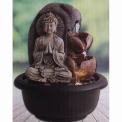 Fantana de apartament cu Buddha si lumina