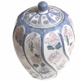 Vasul bogatiei din portelan, cu capac - mare