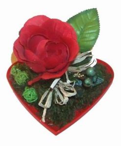 Aranjament floral Feng Shui - trandafir pe inima