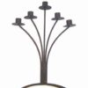 Suport din metal negru pentru lumanari - 5 brate