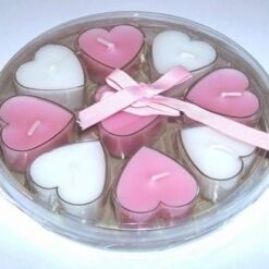 Set de 9 lumanari in forma de inima