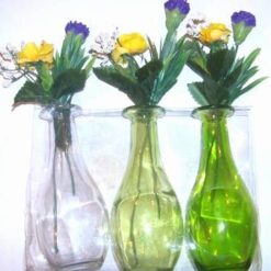 Set de trei vaze cu flori