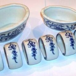 Set de 6 inele de servetele si doua boluri