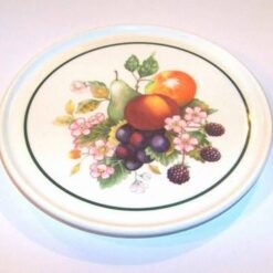 Farfurie cu flori si fructe pentru bucatarie