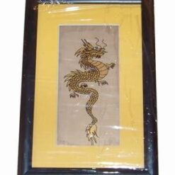 Tablou pictat,, pe sticla cu Dragonul Cerului - rosu