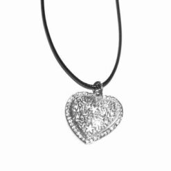 Pandantiv in forma de inima, cu strasuri