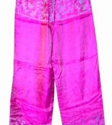 Pantaloni ciclam cu impimeu