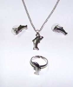 Set din metal nobil cu delfini