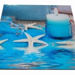 Tablou Feng Shui cu scoici si lumanare