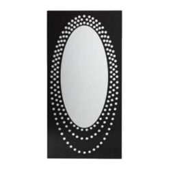 Oglinda Feng Shui in rama din metal neagra