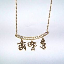 Colier placat cu aur si mantra Om Mane Padme Hum